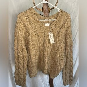 Khaki Cable Knit Sweater